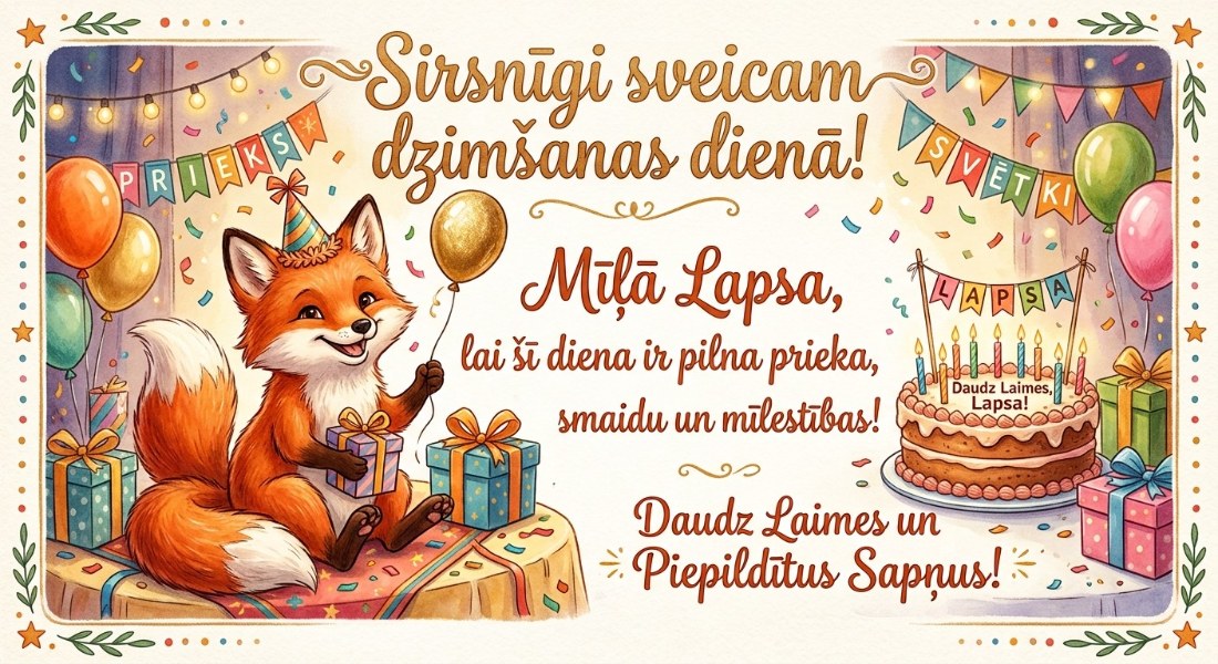 Sveicam Lapsu dzimšanas dienā!